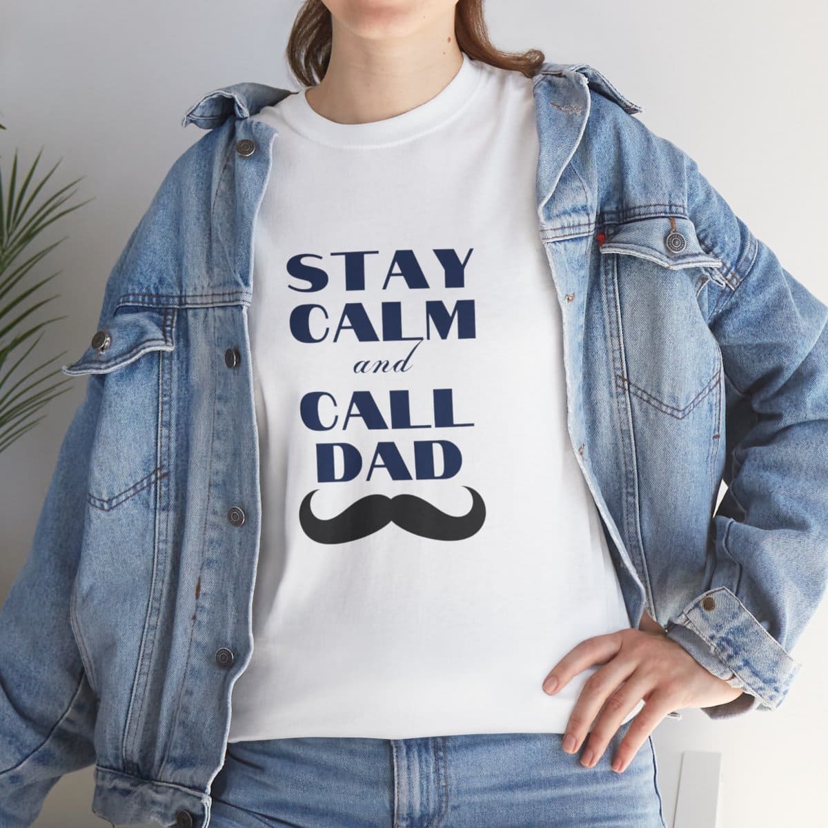 Stay Calm & Call Dad: Unisex Heavy Cotton Tee 50 Stay Calm & Call Dad: Unisex Heavy Cotton Tee - Image 50