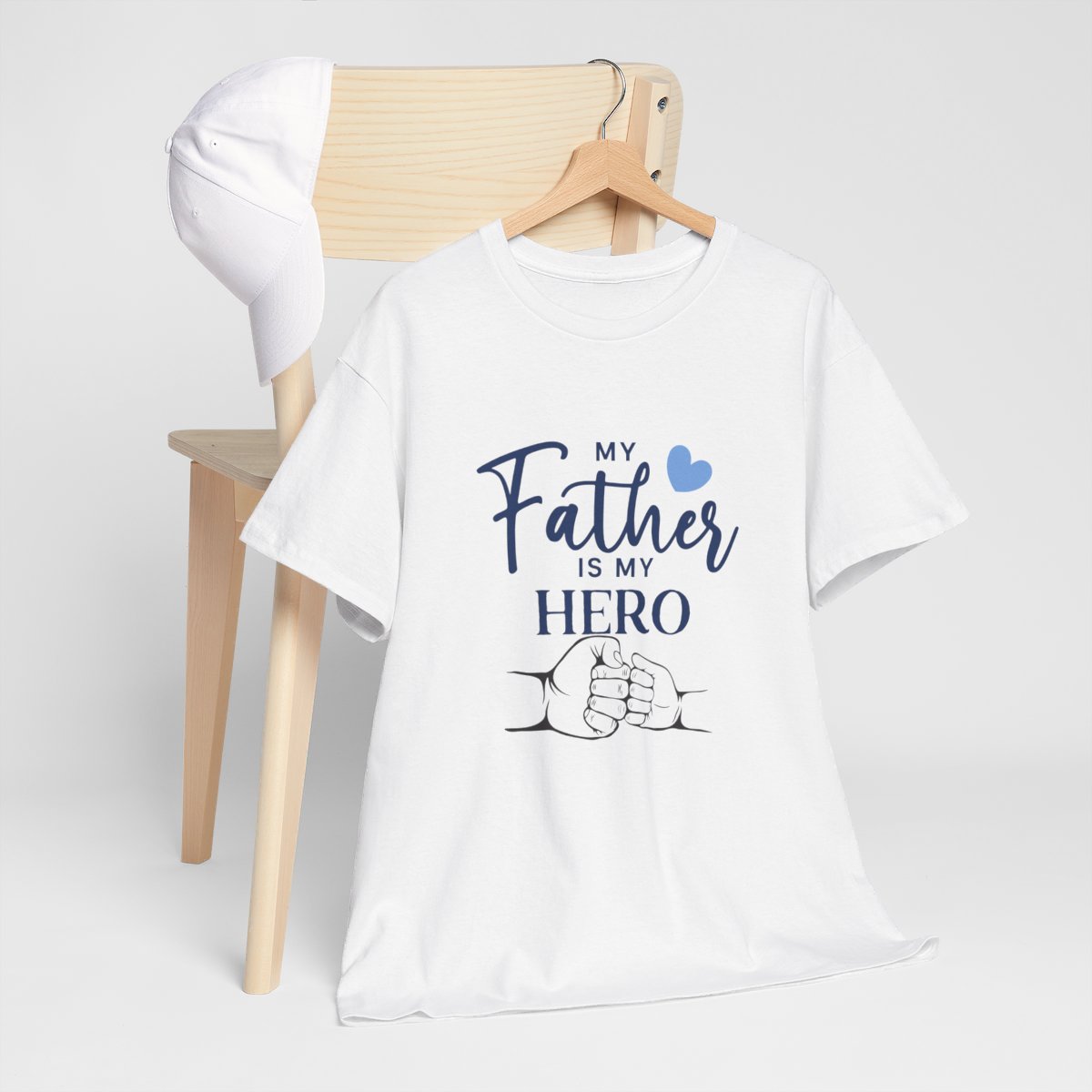 My father is my hero: Unisex Heavy Cotton Tee - Image 36