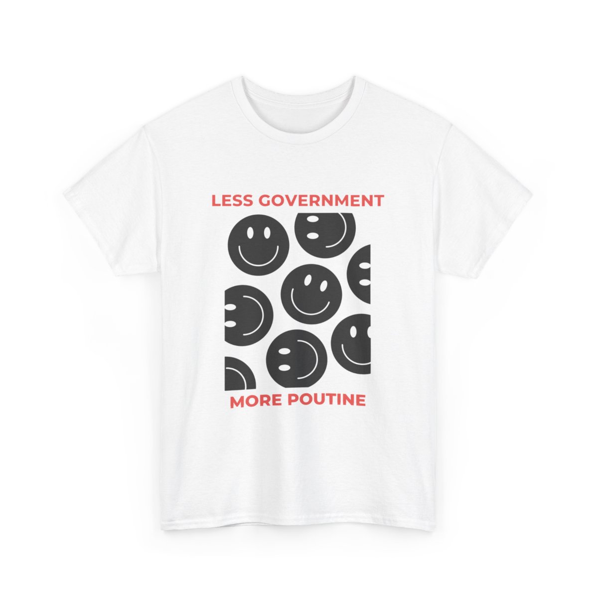 Less Government More Poutine: Unisex Heavy Cotton Tee - Image 4