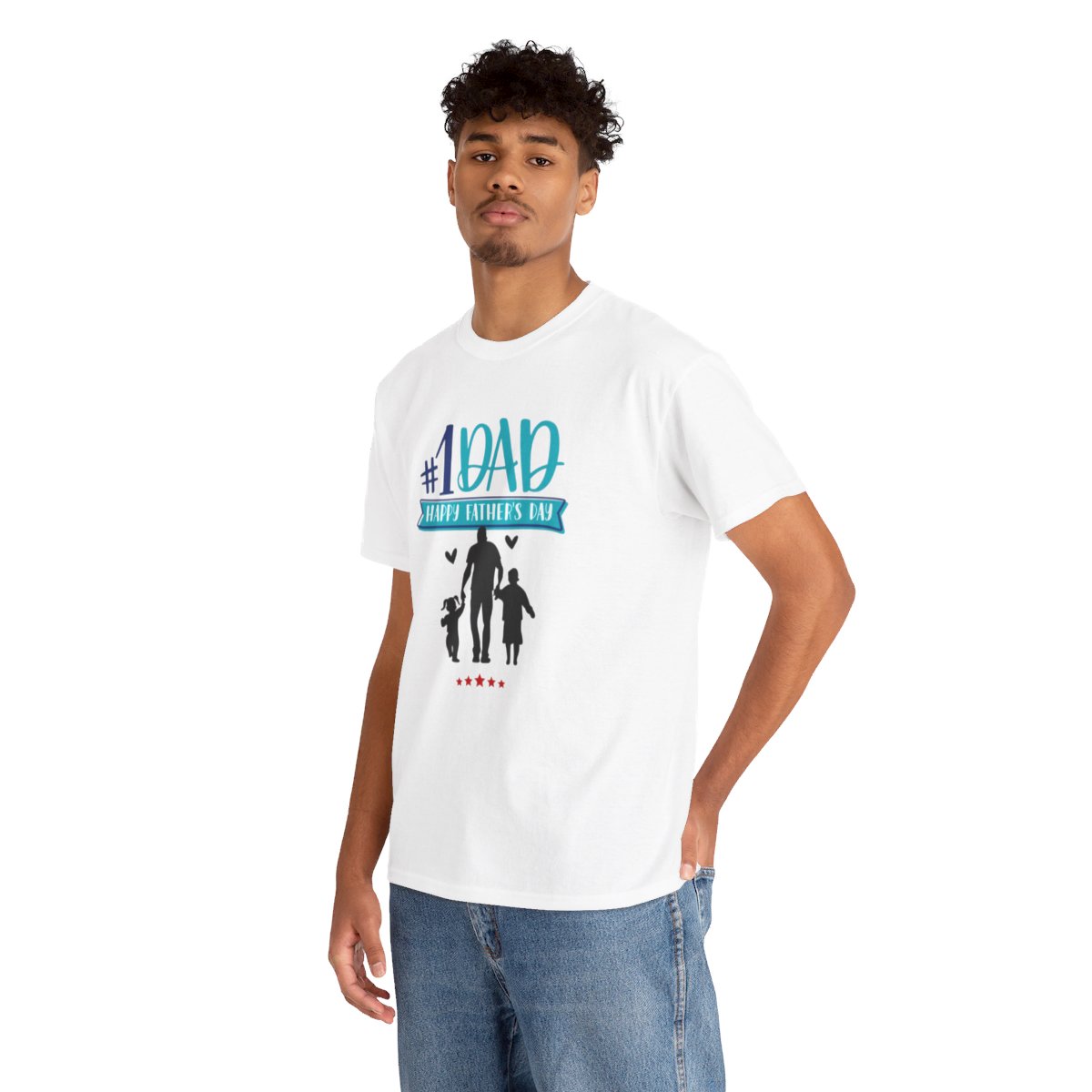 No.1 Dad, Happy Father's Day: Unisex Heavy Cotton Tee 41 No.1 Dad, Happy Father's Day: Unisex Heavy Cotton Tee - Image 41