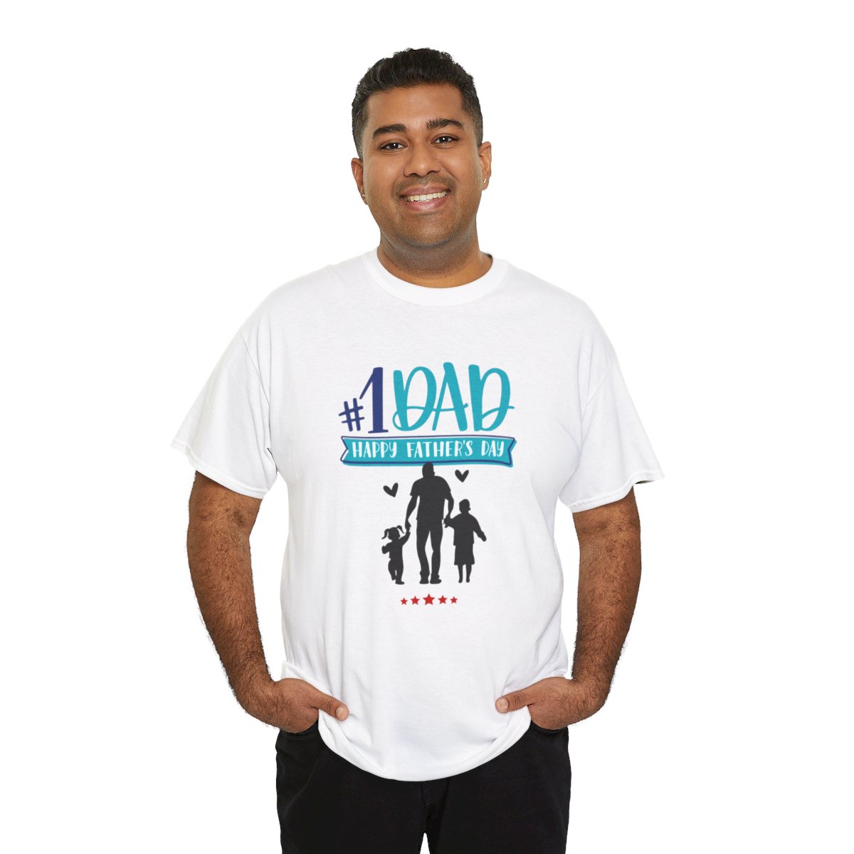 No.1 Dad, Happy Father's Day: Unisex Heavy Cotton Tee 44 No.1 Dad, Happy Father's Day: Unisex Heavy Cotton Tee - Image 44