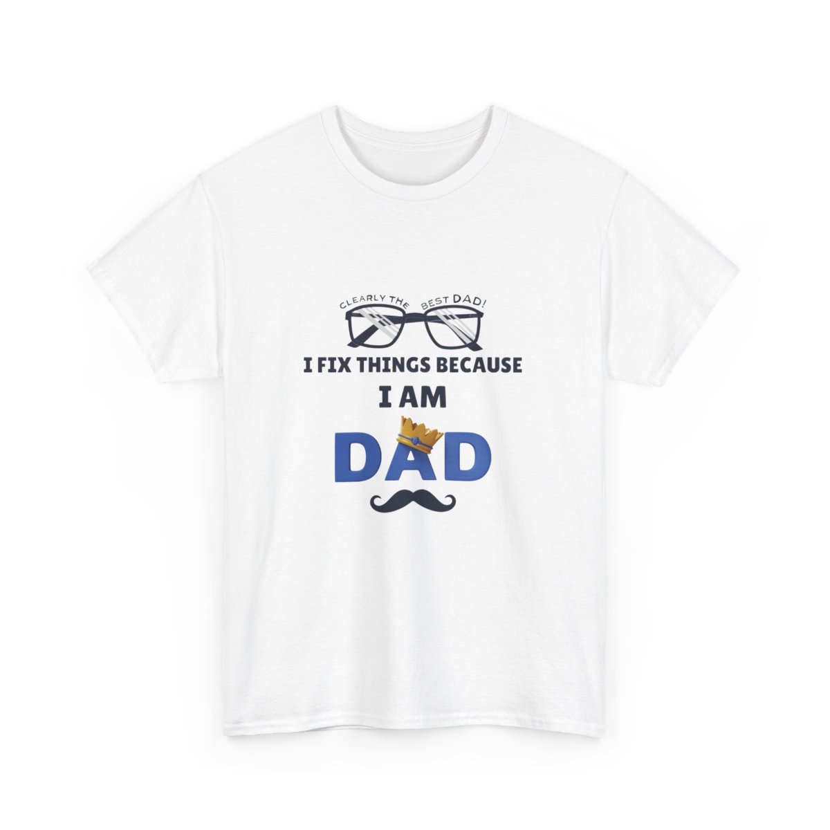 I Fix Things Because  I am Dad: Unisex Heavy Cotton Tee - Image 4