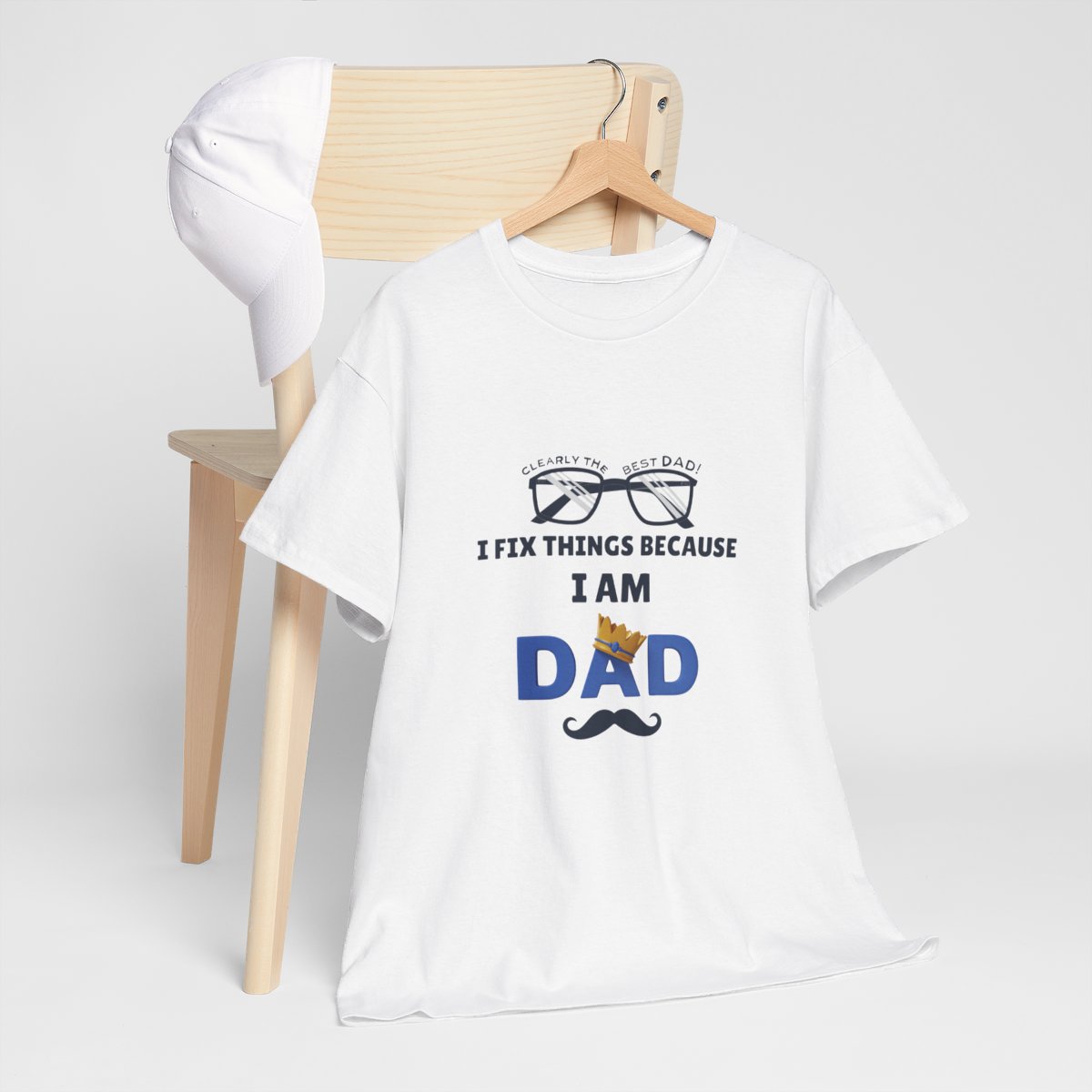 I Fix Things Because  I am Dad: Unisex Heavy Cotton Tee - Image 9