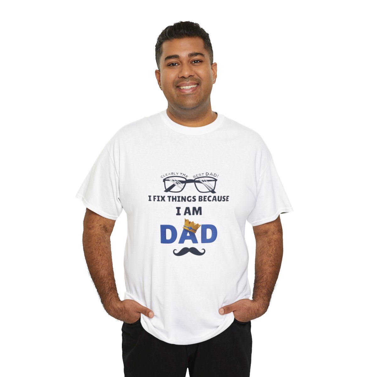 I Fix Things Because  I am Dad: Unisex Heavy Cotton Tee - Image 17