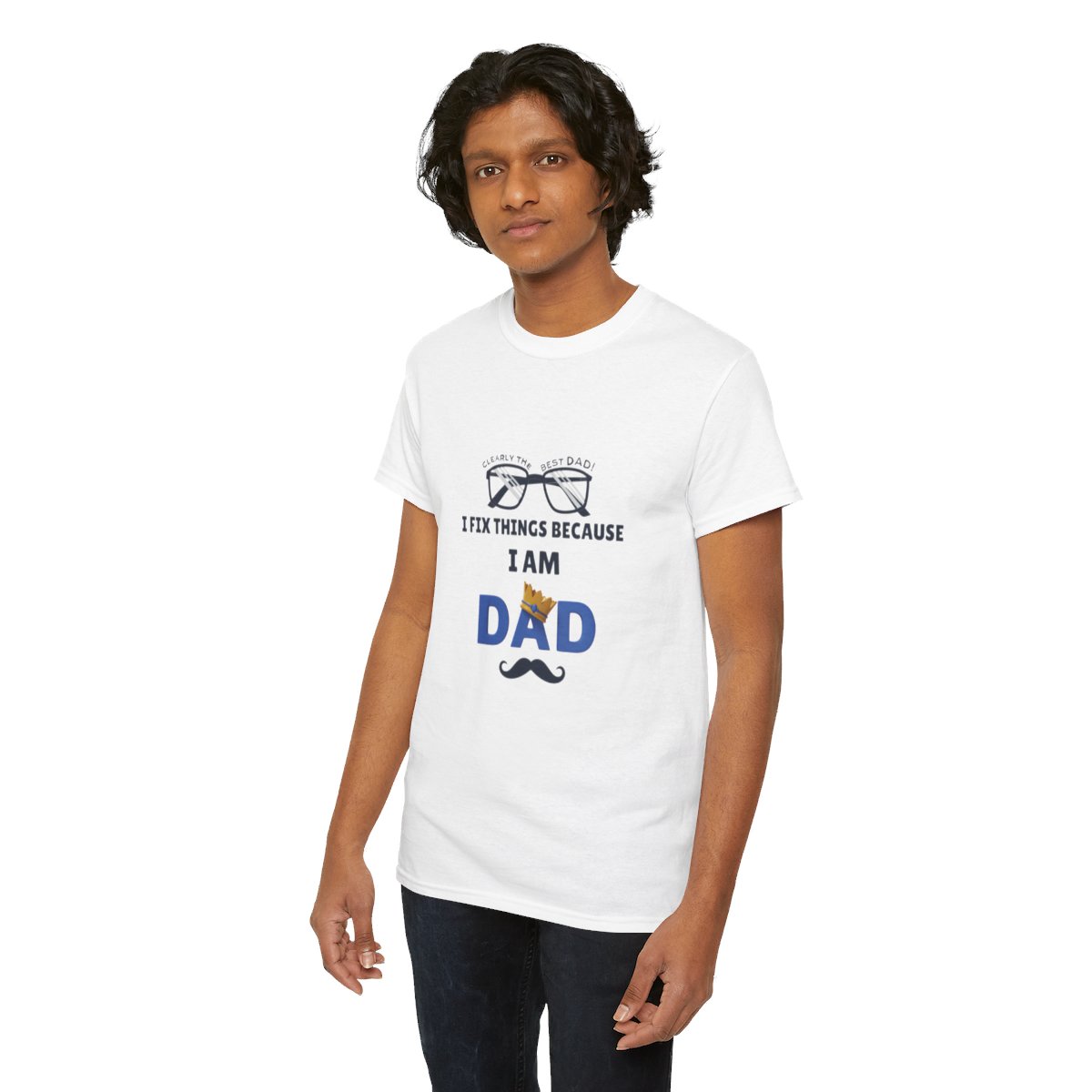I Fix Things Because  I am Dad: Unisex Heavy Cotton Tee - Image 19