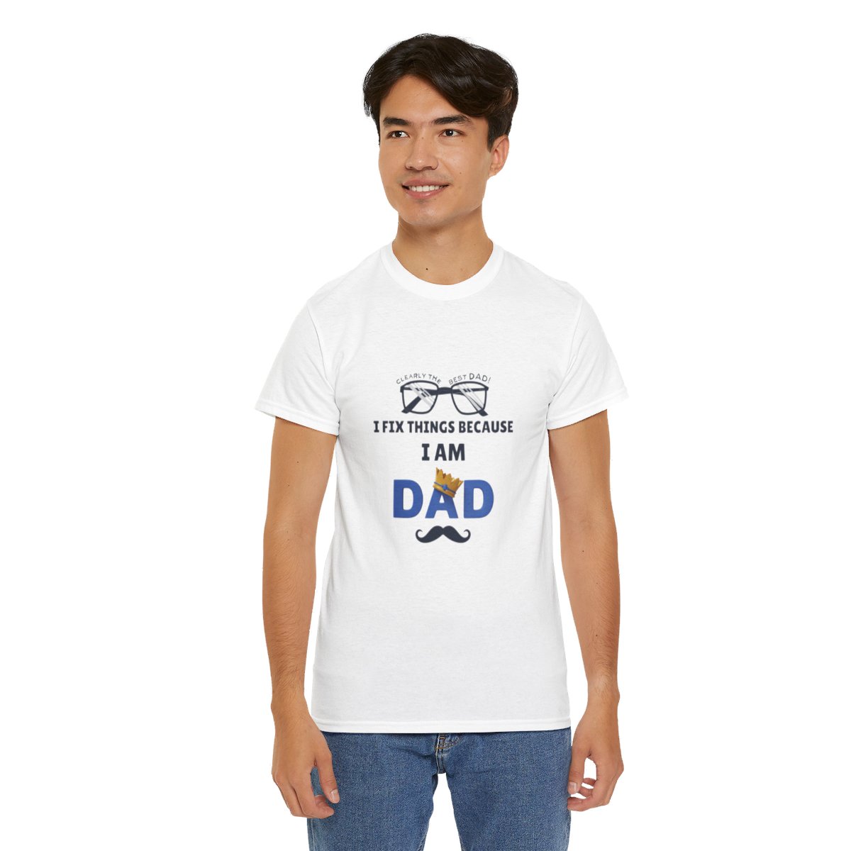 I Fix Things Because  I am Dad: Unisex Heavy Cotton Tee - Image 21