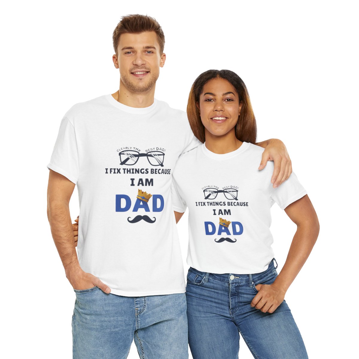 I Fix Things Because  I am Dad: Unisex Heavy Cotton Tee - Image 24
