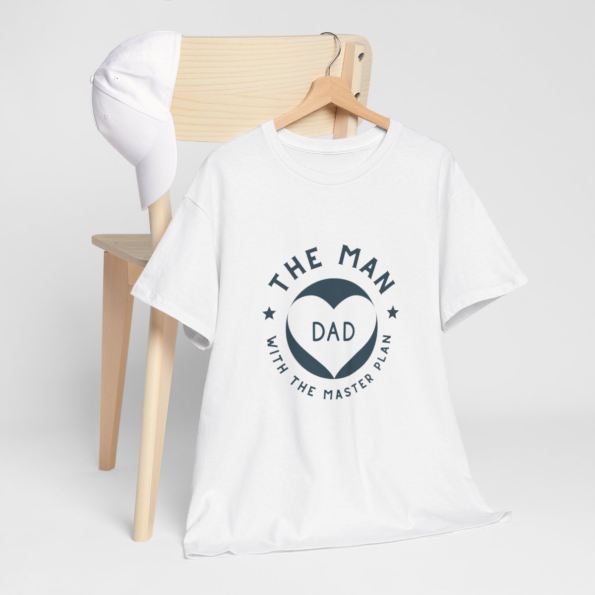 Dad: The Man with The Master Plan: Unisex Heavy Cotton Tee - Image 8
