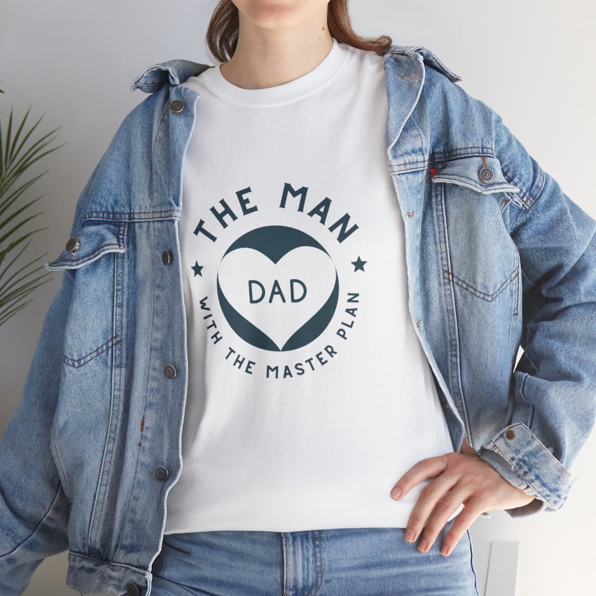 Dad: The Man with The Master Plan: Unisex Heavy Cotton Tee - Image 23