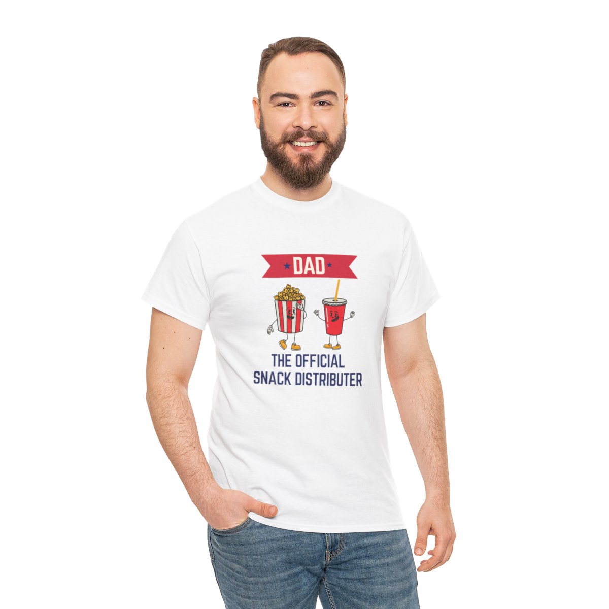 Dad: The Official Snack Distributor: Unisex Heavy Cotton Tee - Image 40
