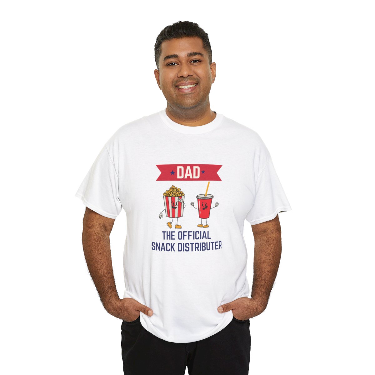 Dad: The Official Snack Distributor: Unisex Heavy Cotton Tee - Image 44