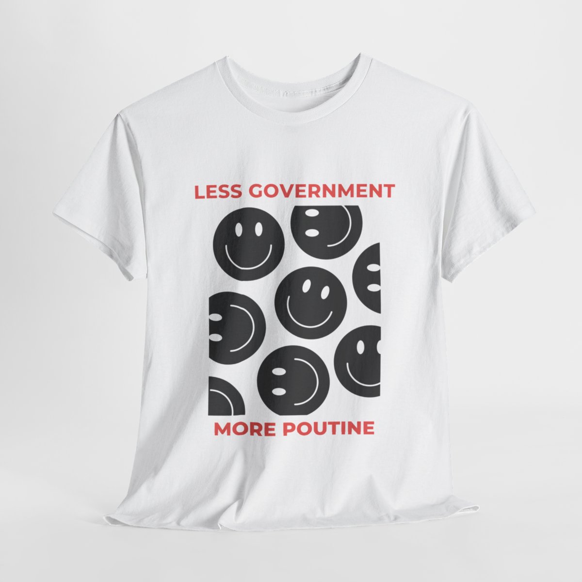 Less Government More Poutine: Unisex Heavy Cotton Tee - Image 7