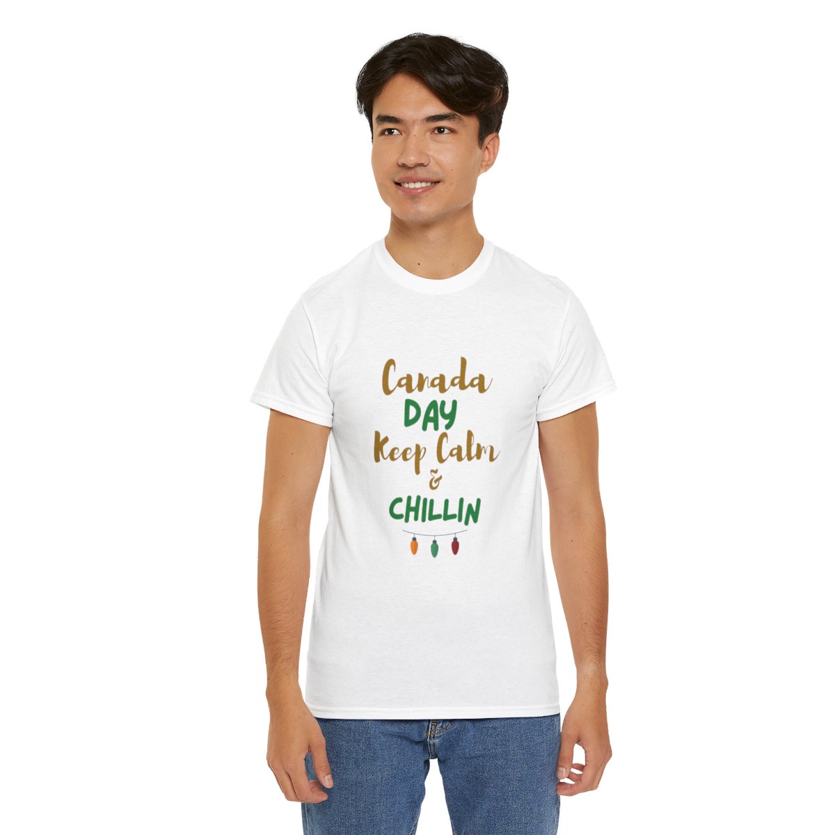 Canada Day, Keep Calm & Chillin: Unisex Heavy Cotton Tee - Image 49