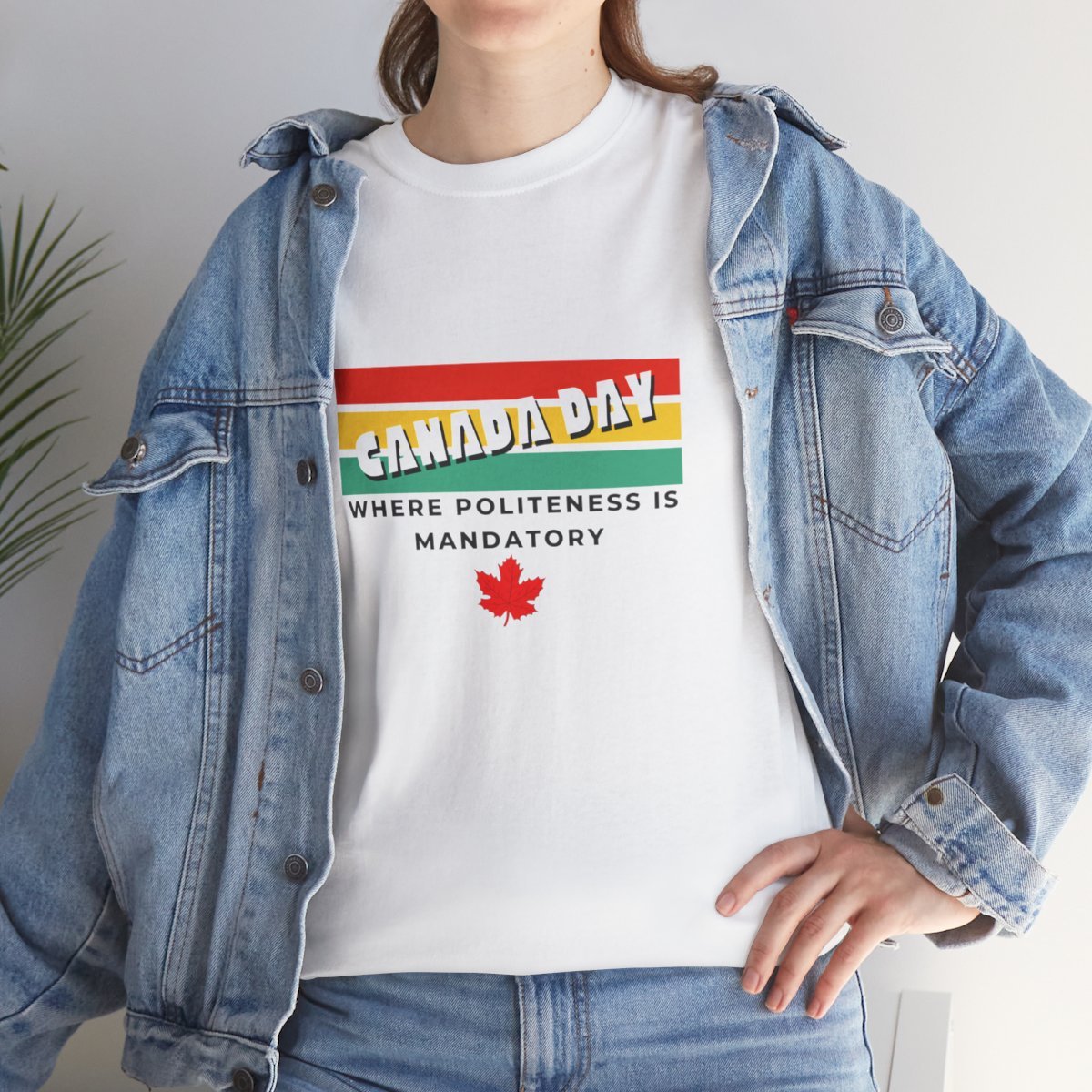 Canada Day: Where Politeness is Mandatory: Unisex Heavy Cotton Tee