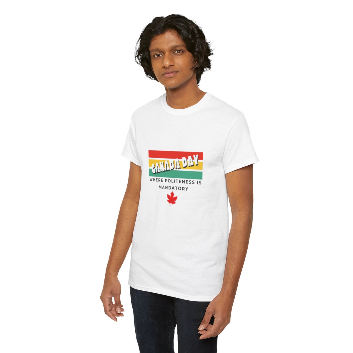 Canada Day: Where Politeness is Mandatory: Unisex Heavy Cotton Tee - Image 20