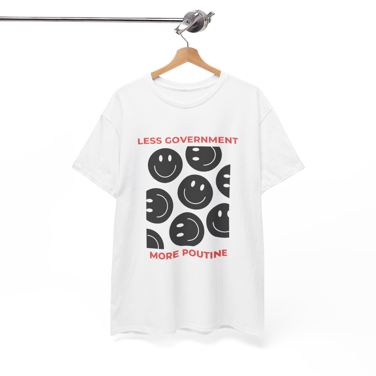 Less Government More Poutine: Unisex Heavy Cotton Tee - Image 8