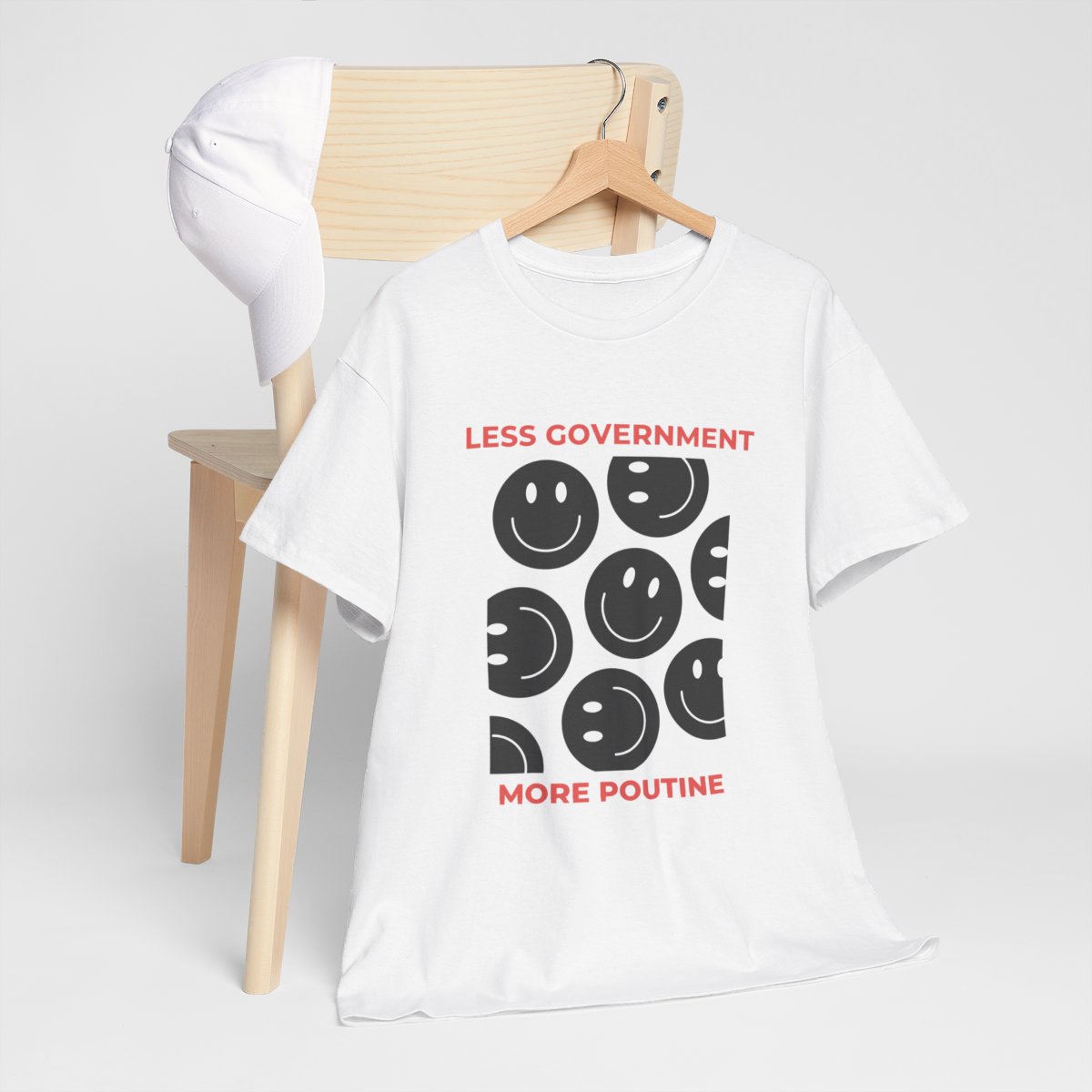 Less Government More Poutine: Unisex Heavy Cotton Tee - Image 9