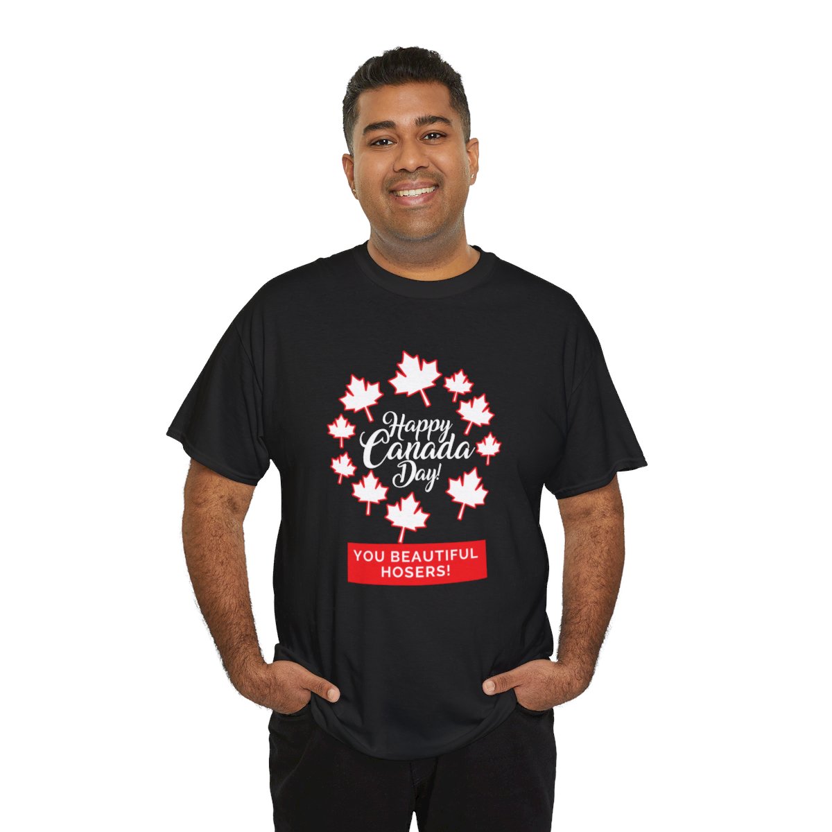Happy Canada Day: You Beautiful Hosers: Unisex Heavy Cotton Tee - Image 44