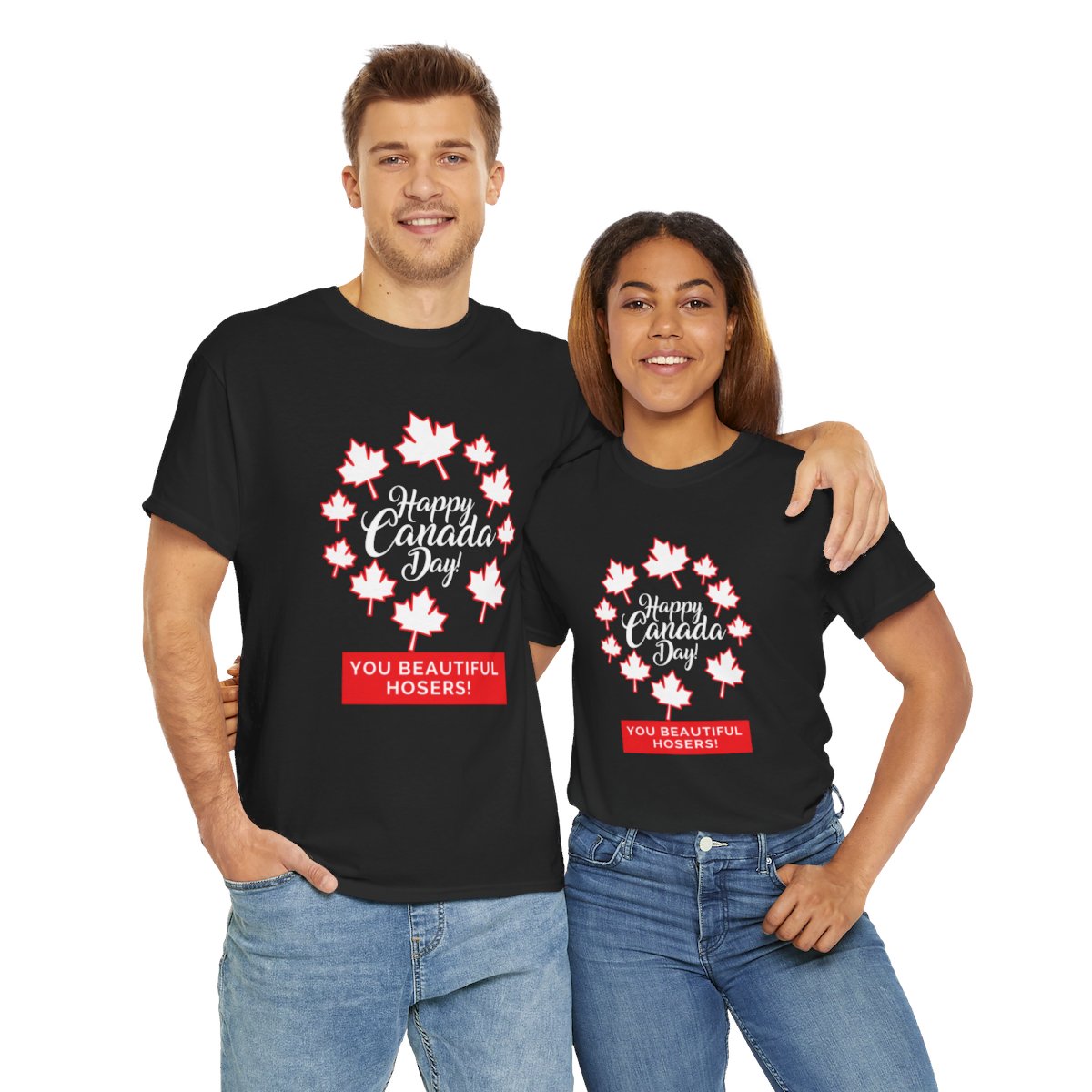 Happy Canada Day: You Beautiful Hosers: Unisex Heavy Cotton Tee - Image 51