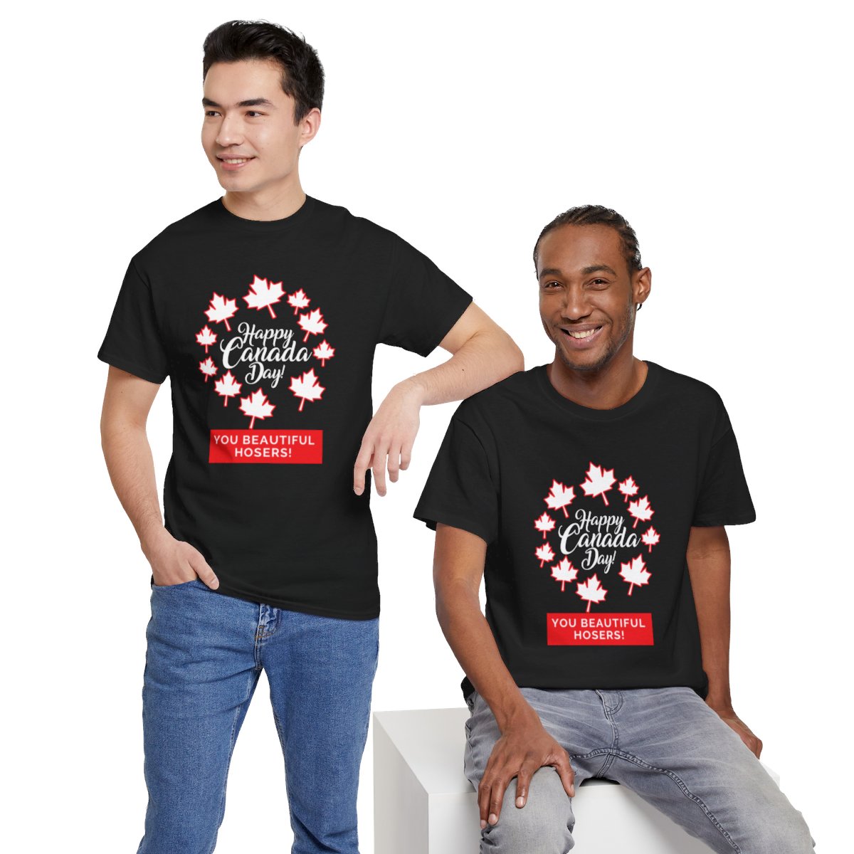 Happy Canada Day: You Beautiful Hosers: Unisex Heavy Cotton Tee - Image 53