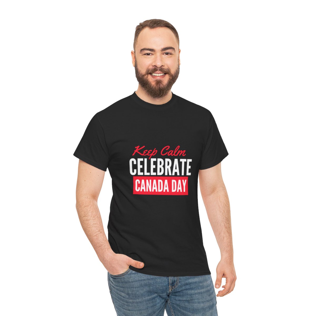 Keep Calm: Celebrate Canada Day: Unisex Heavy Cotton Tee - Image 40
