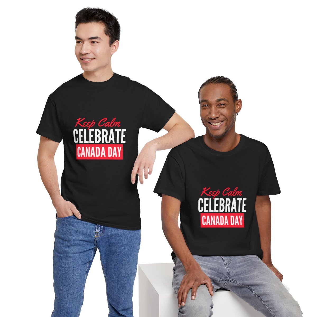 Keep Calm: Celebrate Canada Day: Unisex Heavy Cotton Tee - Image 53
