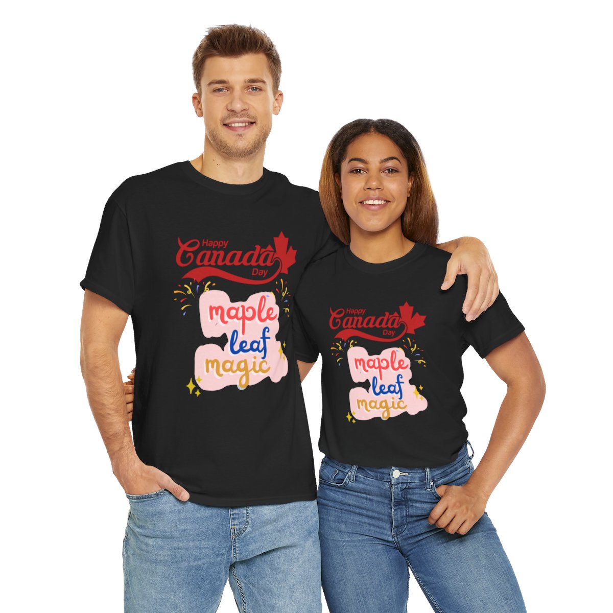 Canada Day: Maple Leaf Magic: Unisex Heavy Cotton Tee 51 Canada Day: Maple Leaf Magic: Unisex Heavy Cotton Tee - Image 51