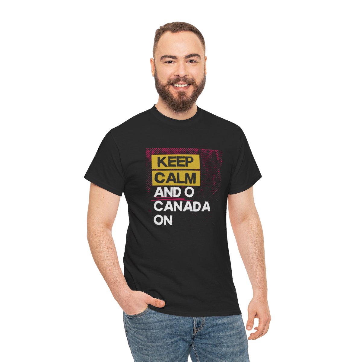Keep Calm & O Canada On: Unisex Heavy Cotton Tee - Image 41