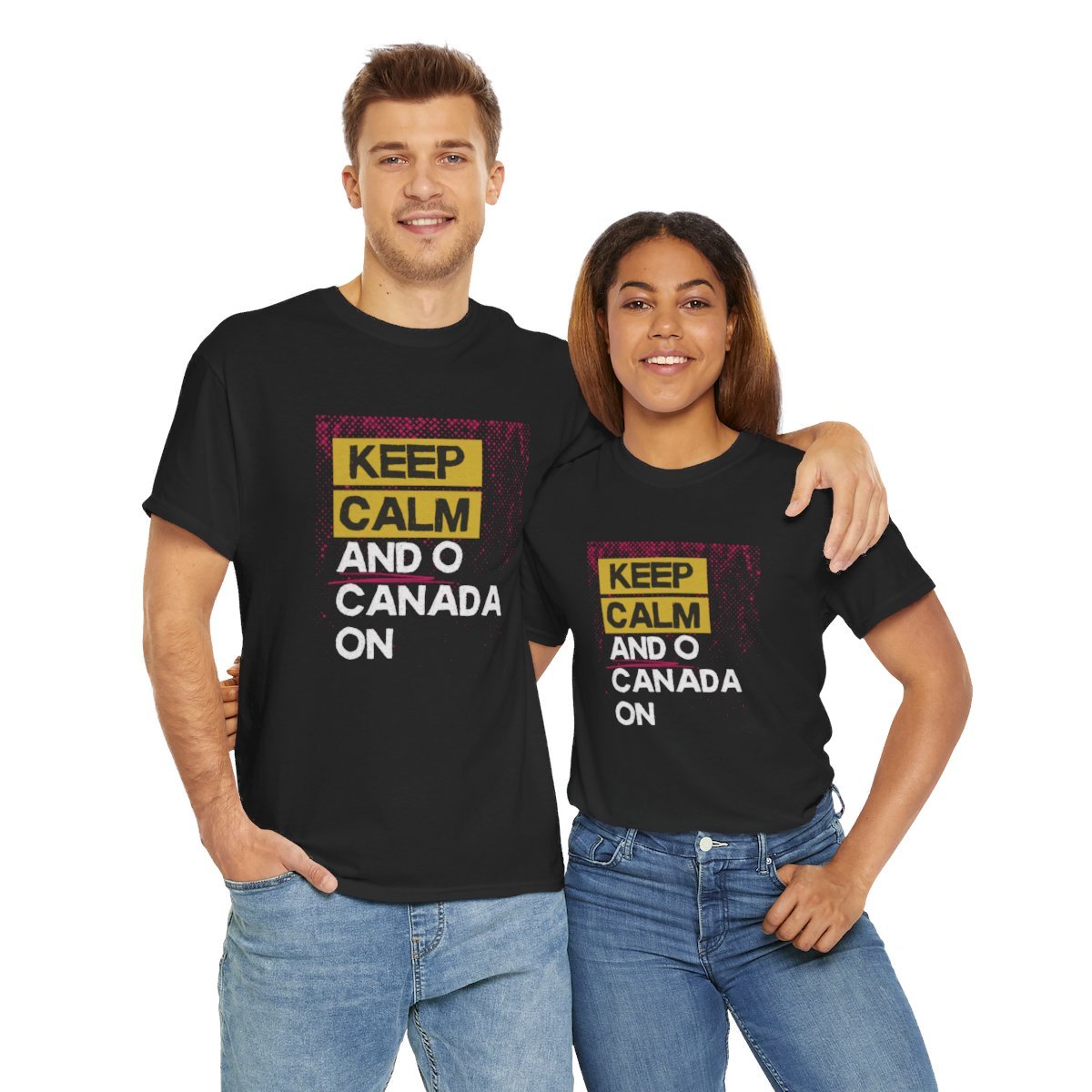 Keep Calm & O Canada On: Unisex Heavy Cotton Tee - Image 51