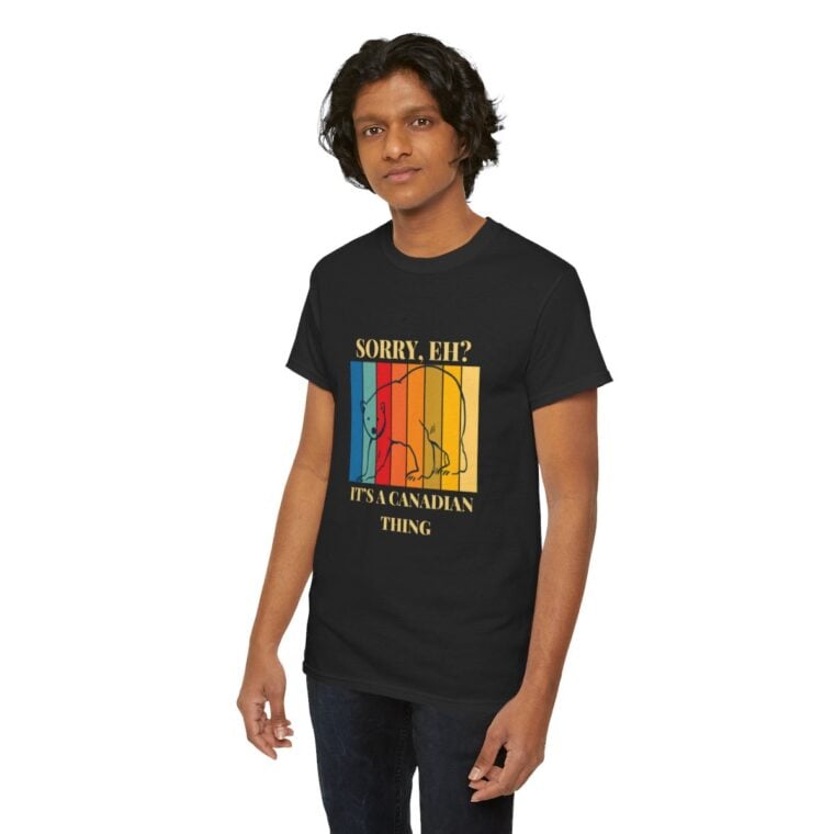 Sorry Eh? It's A Canadian Thing: Unisex Heavy Cotton Tee - Image 46