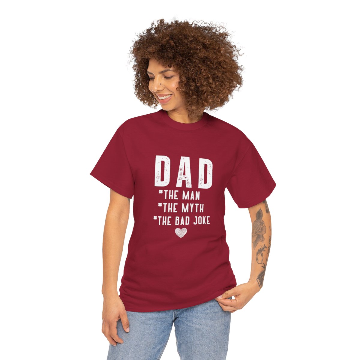 Dad The Man The Myth The Bad Joke: Unisex Heavy Cotton Tee - Image 11