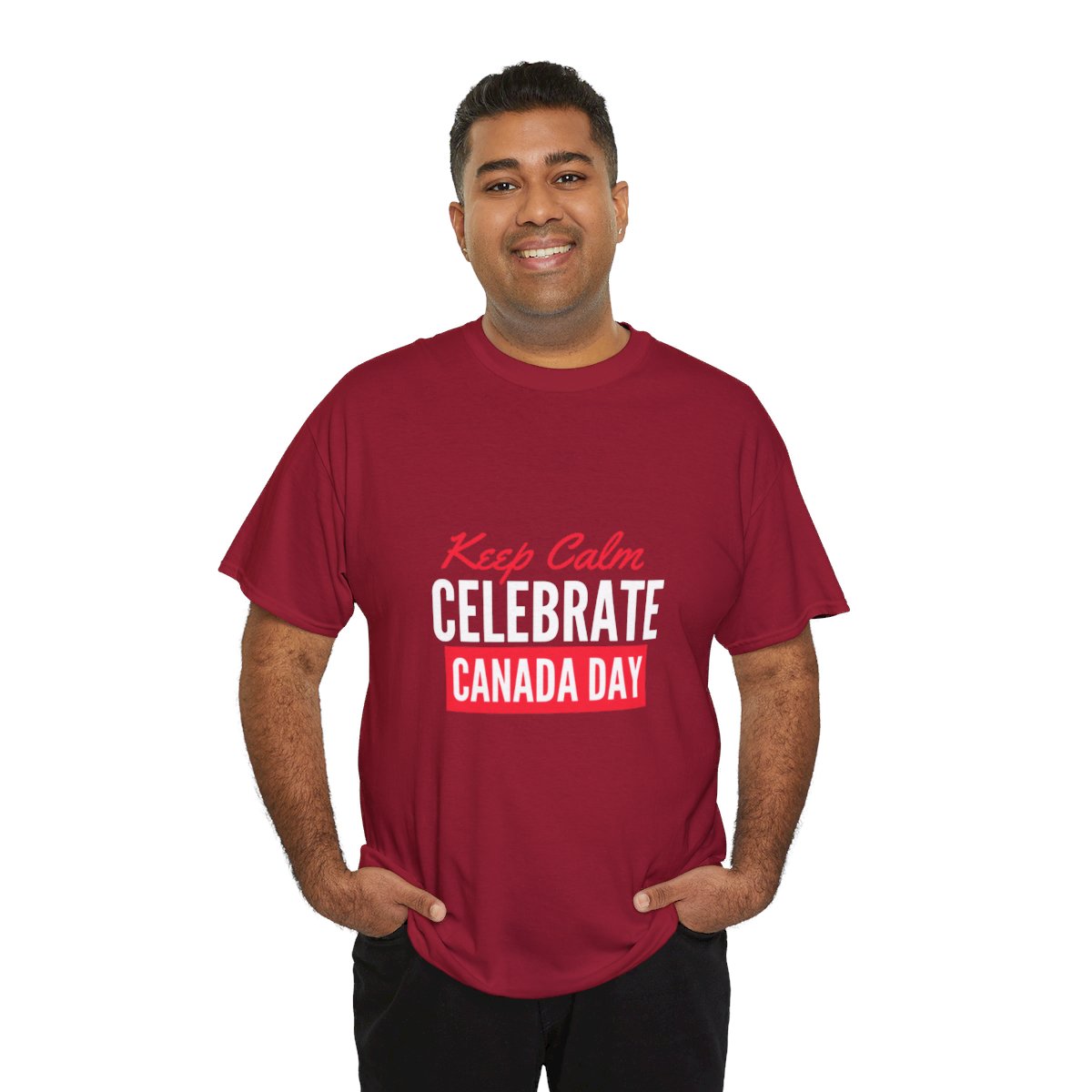 Keep Calm: Celebrate Canada Day: Unisex Heavy Cotton Tee - Image 179