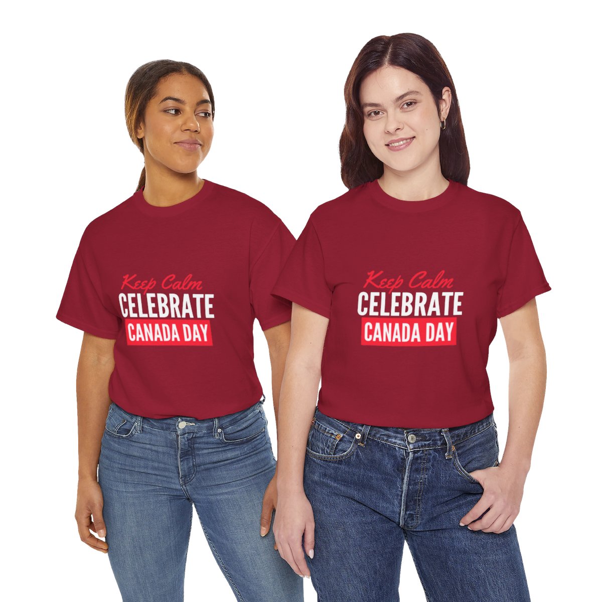 Keep Calm: Celebrate Canada Day: Unisex Heavy Cotton Tee - Image 187