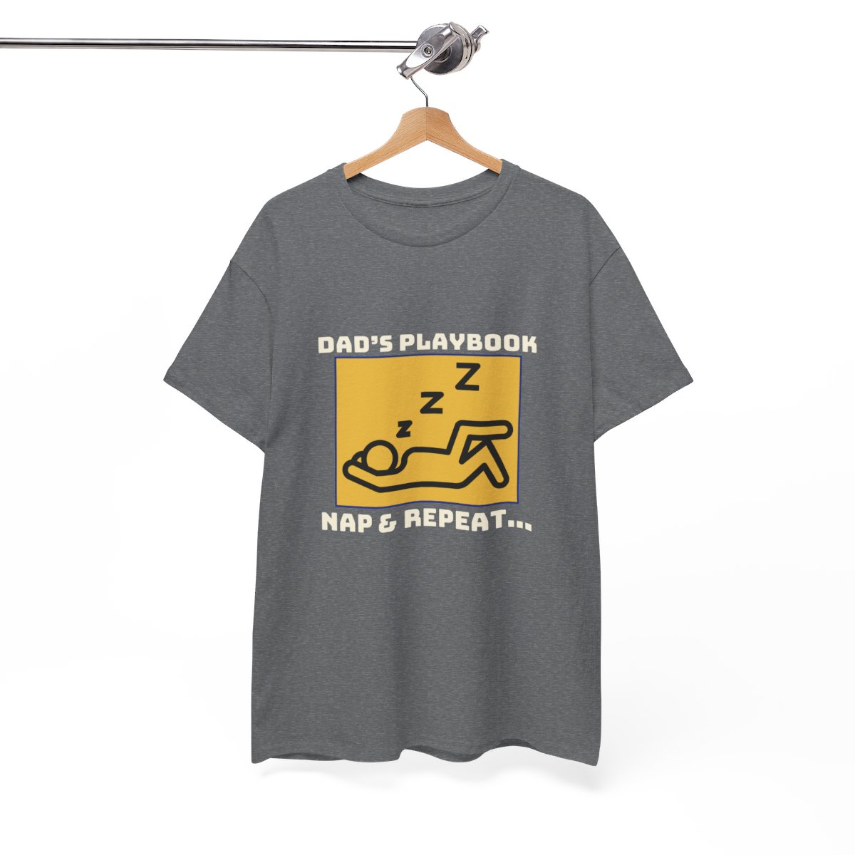 Dad's Playbook, Nap & Repeat: Unisex Heavy Cotton Tee - Image 89