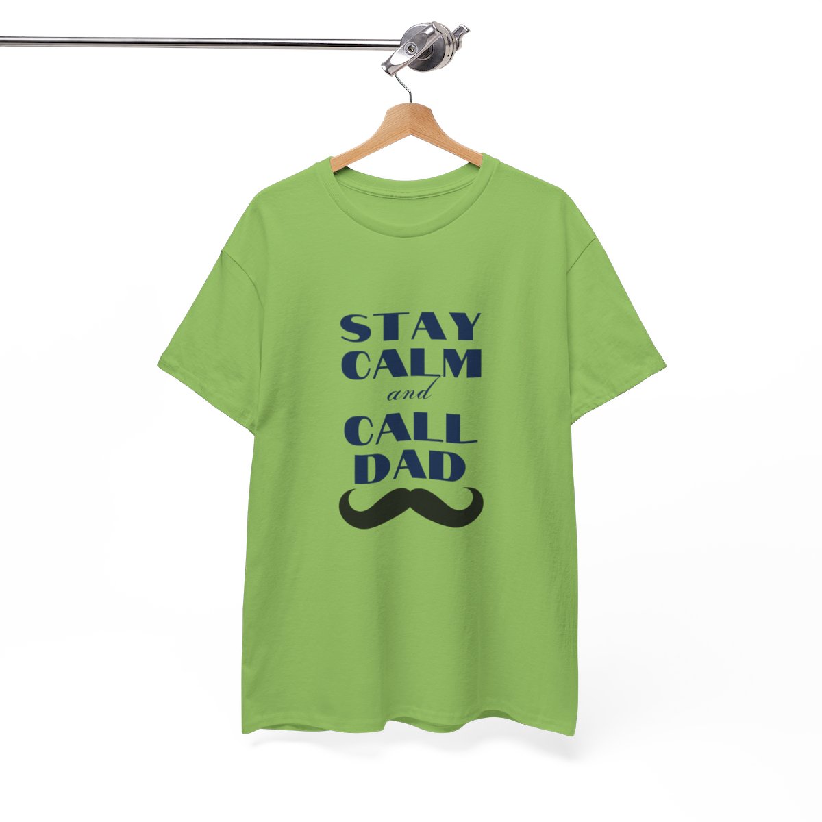 Stay Calm & Call Dad: Unisex Heavy Cotton Tee 143 Stay Calm & Call Dad: Unisex Heavy Cotton Tee - Image 143