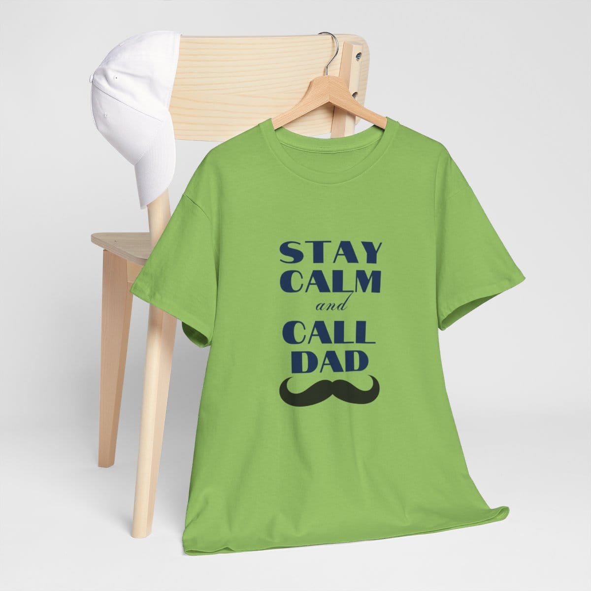 Stay Calm & Call Dad: Unisex Heavy Cotton Tee 144 Stay Calm & Call Dad: Unisex Heavy Cotton Tee - Image 144