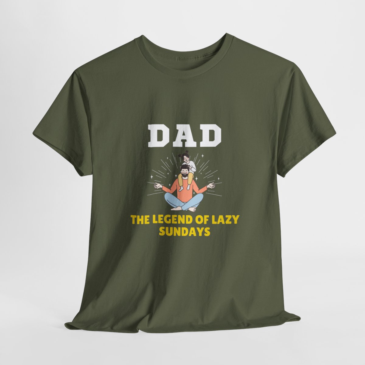 Dad: The Legend of Lazy Sundays: Unisex Heavy Cotton Tee - Image 88
