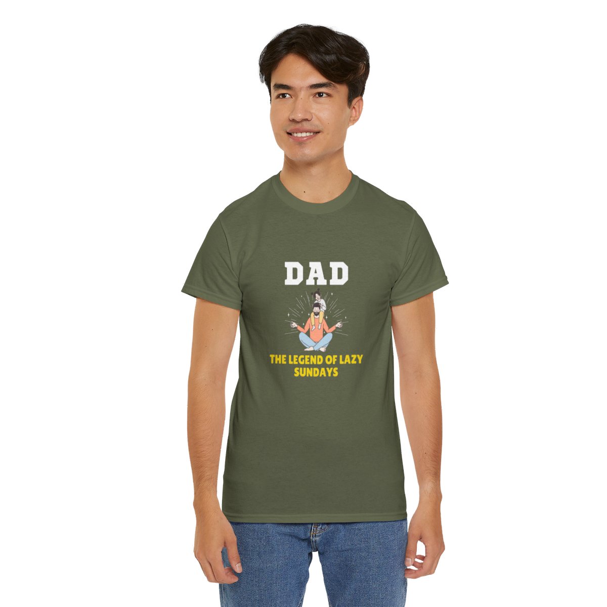 Dad: The Legend of Lazy Sundays: Unisex Heavy Cotton Tee - Image 102