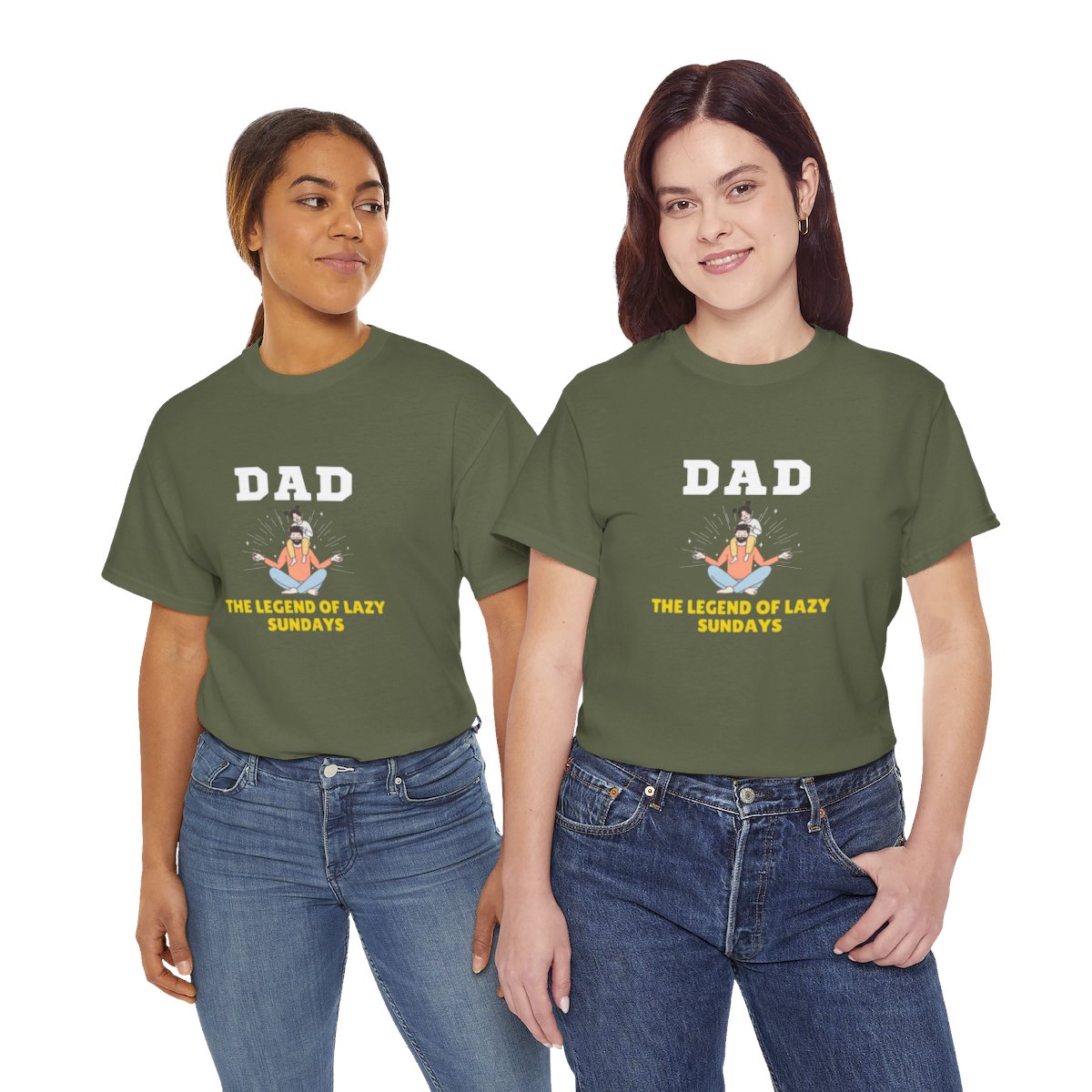 Dad: The Legend of Lazy Sundays: Unisex Heavy Cotton Tee - Image 106