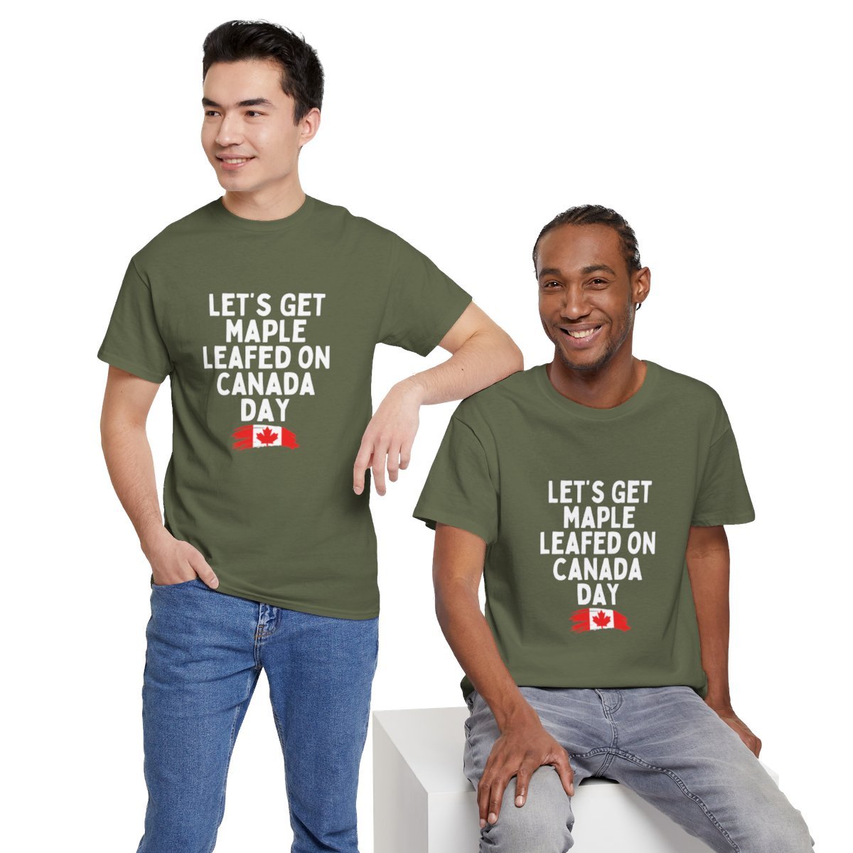 Let's Get Maple Leaf On Canada Day: Unisex Heavy Cotton Tee - Image 161