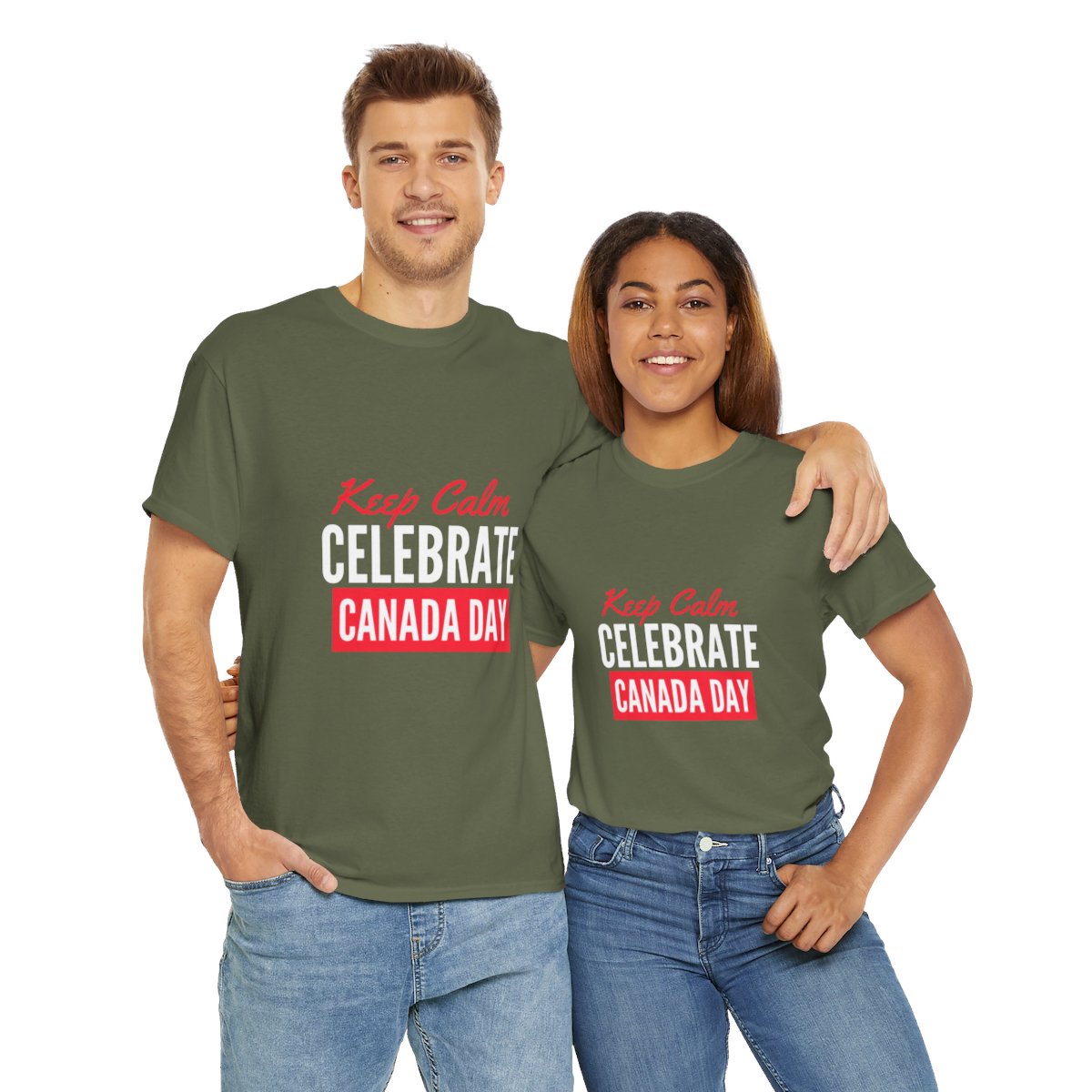 Keep Calm: Celebrate Canada Day: Unisex Heavy Cotton Tee - Image 78