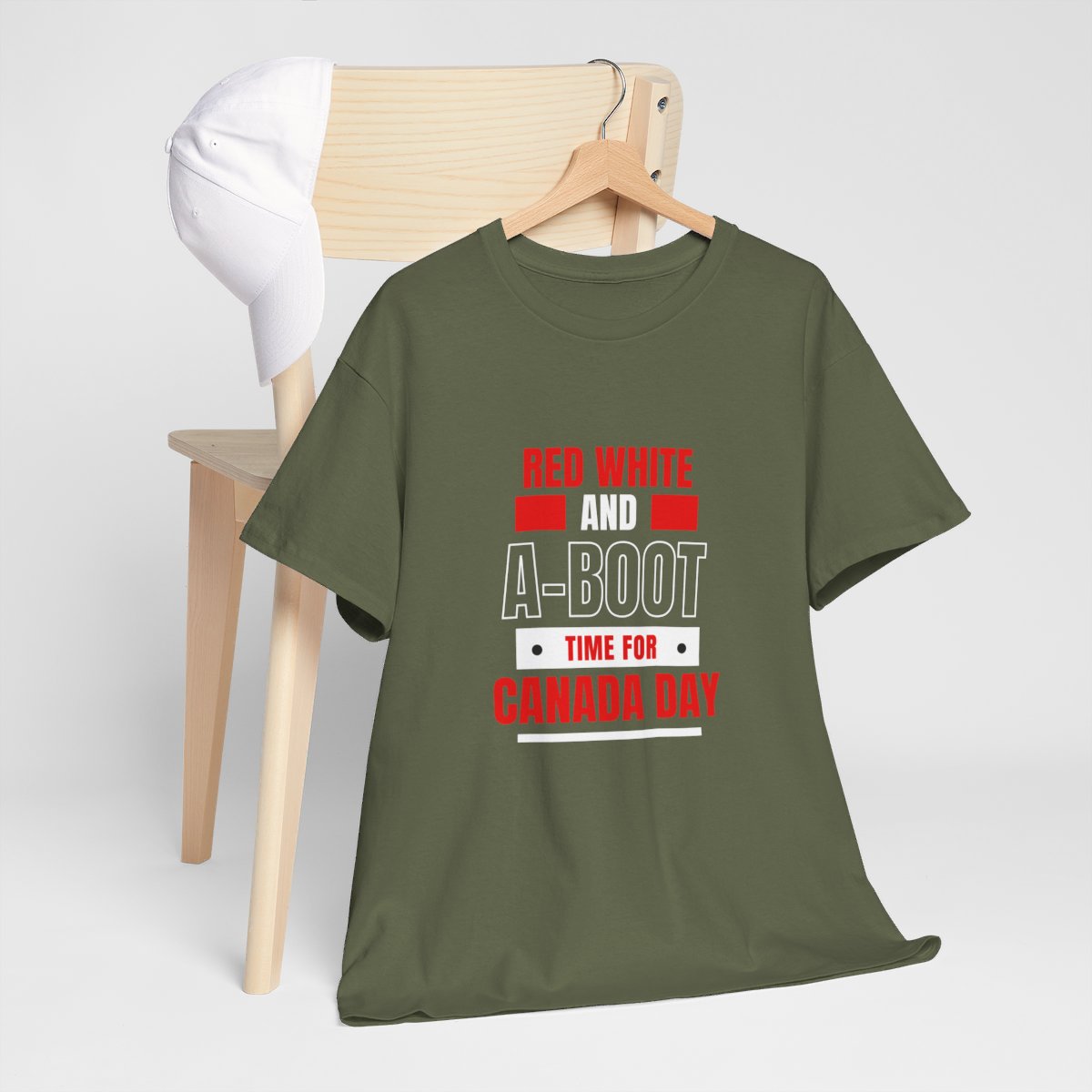 Red White And A-Boot Time for Canada Day: Unisex Heavy Cotton Tee - Image 55