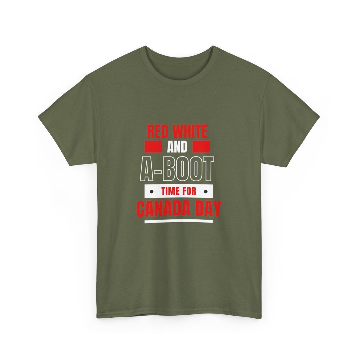 Red White And A-Boot Time for Canada Day: Unisex Heavy Cotton Tee - Image 58