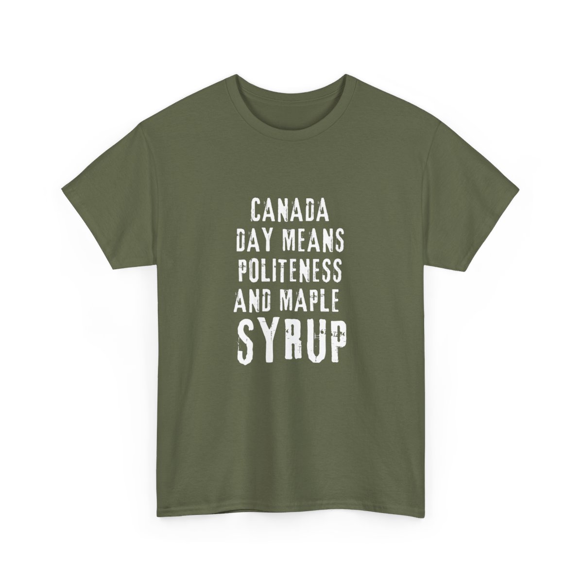 Canada Day Means Politeness & Maple Syrup: Unisex Heavy Cotton Tee 85 Canada Day Means Politeness & Maple Syrup: Unisex Heavy Cotton Tee - Image 85