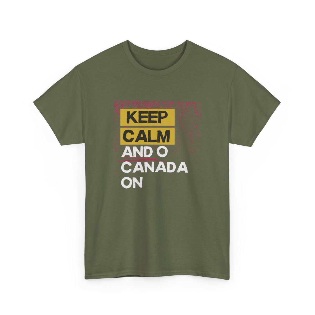 Keep Calm & O Canada On: Unisex Heavy Cotton Tee - Image 112