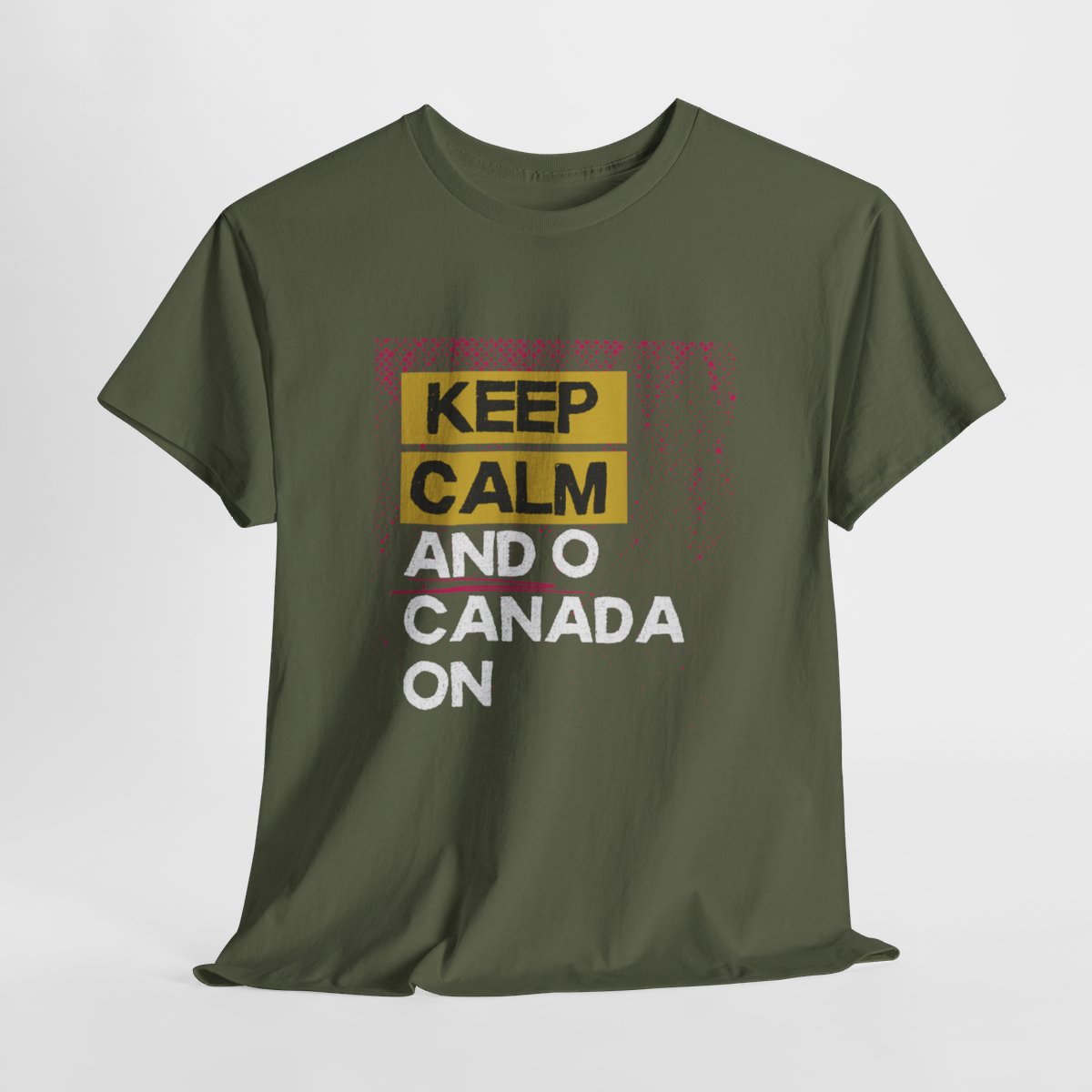 Keep Calm & O Canada On: Unisex Heavy Cotton Tee - Image 115