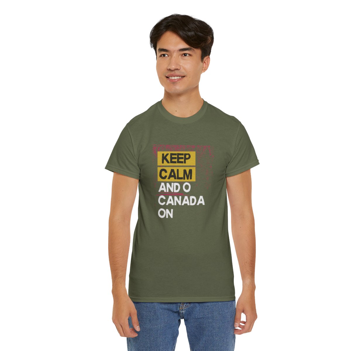 Keep Calm & O Canada On: Unisex Heavy Cotton Tee - Image 130