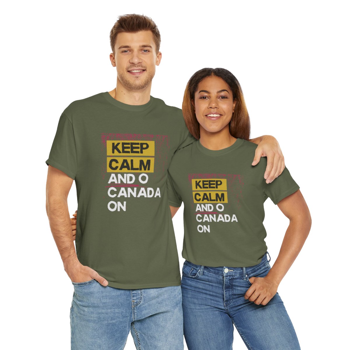Keep Calm & O Canada On: Unisex Heavy Cotton Tee - Image 132