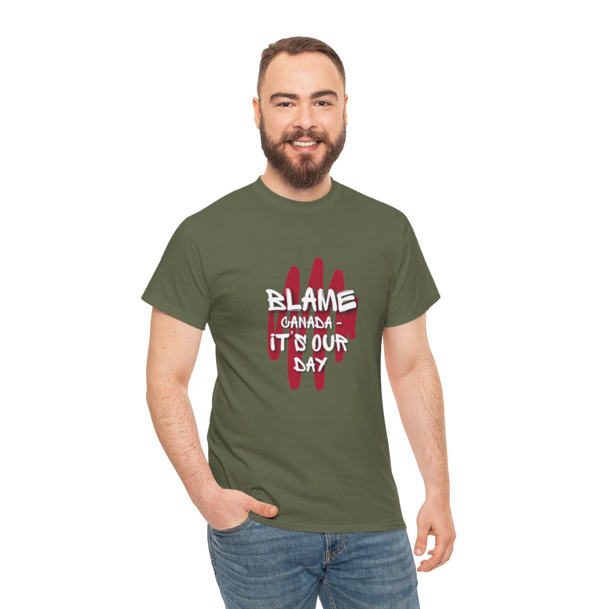Blame Canada: It's Our Day: Unisex Heavy Cotton Tee 68 Blame Canada: It's Our Day: Unisex Heavy Cotton Tee - Image 68