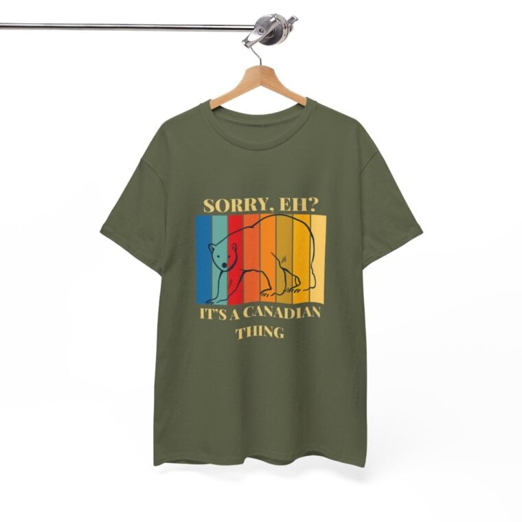 Sorry Eh? It's A Canadian Thing: Unisex Heavy Cotton Tee - Image 89